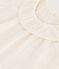 Babies' Short-Sleeved Cotton Gauze Blouse MARSHMALLOW white
