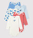 Long-Sleeved Cotton Bodysuits - 5-Pack