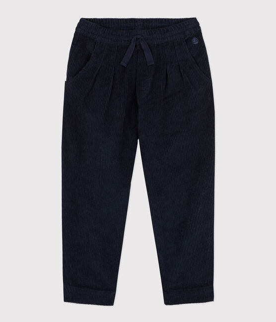 Boys' Corduroy Trousers SMOKING blue
