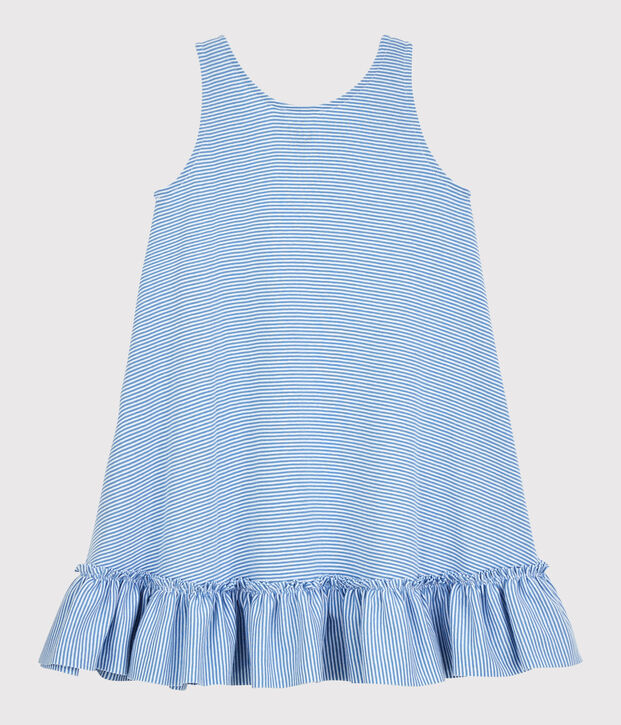 Girls' Organic Cotton Soledad Bravi Dress blue/white