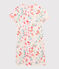 Girls' Ribbed Nightdress MARSHMALLOW white/MULTICO white