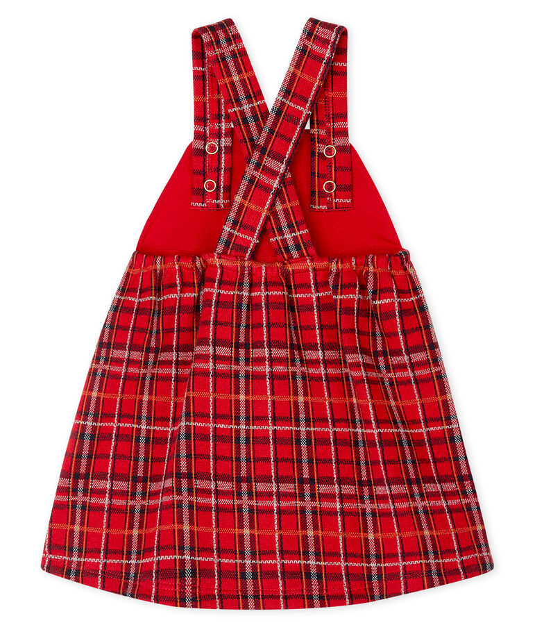 Baby Girls' Checked Dungarees/Dress TERKUIT red/MULTICO CN white