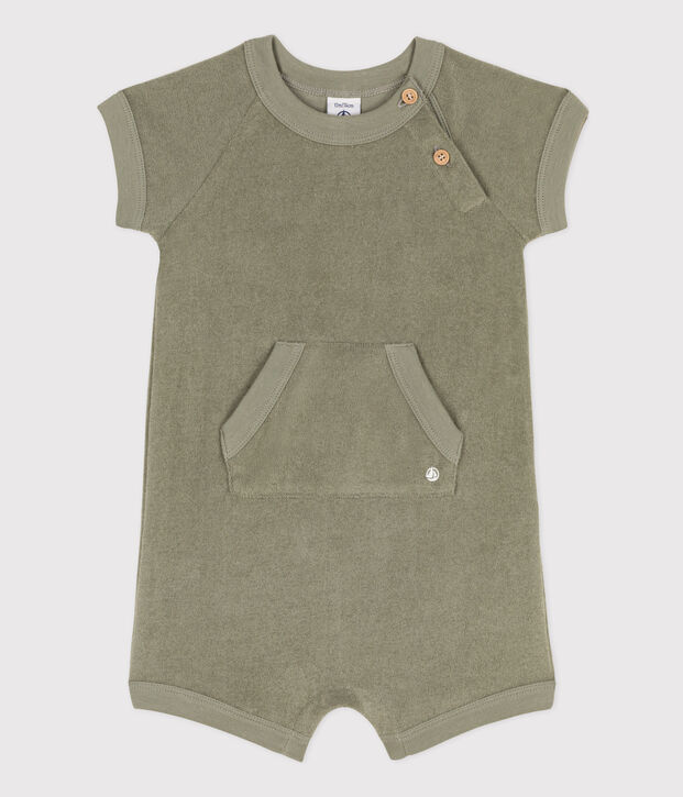 Babies' Terry Playsuit green