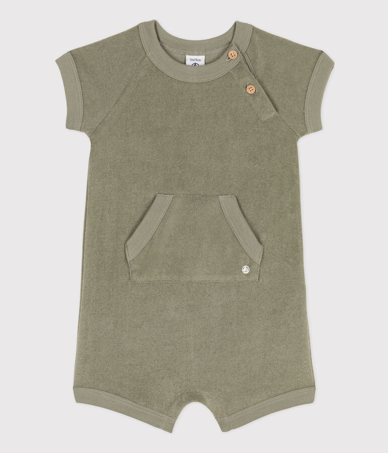 Babies' Terry Playsuit green