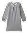Chemise de nuit fille en milleraies SMOKING blue/COQUILLE beige