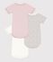Pack of short-sleeved flower print cotton bodies for babies multicolor