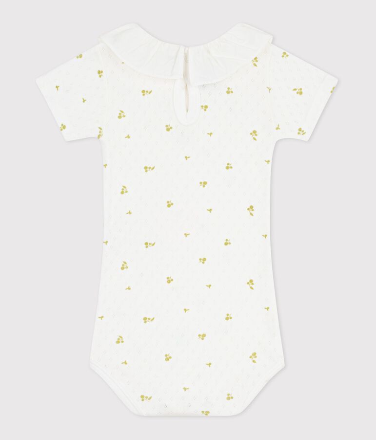Babies' floral print cotton body green/green