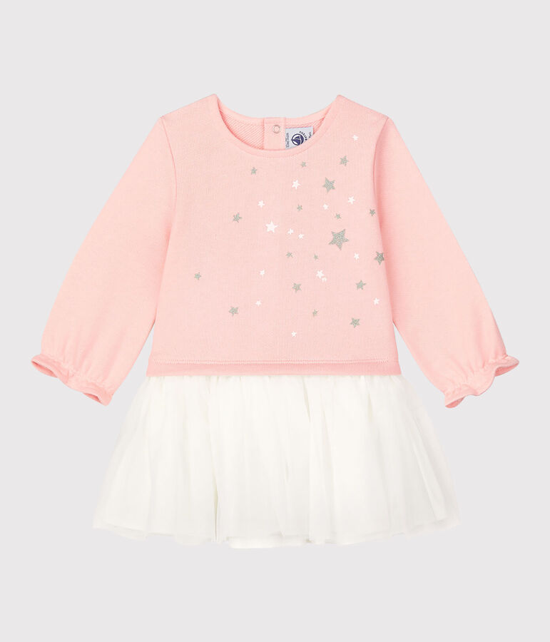 Babies' Fleece Dress pink/white