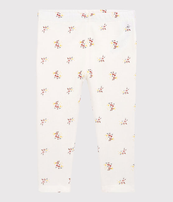 Baby Girls' Print Cotton Leggings MARSHMALLOW white/MULTICO white