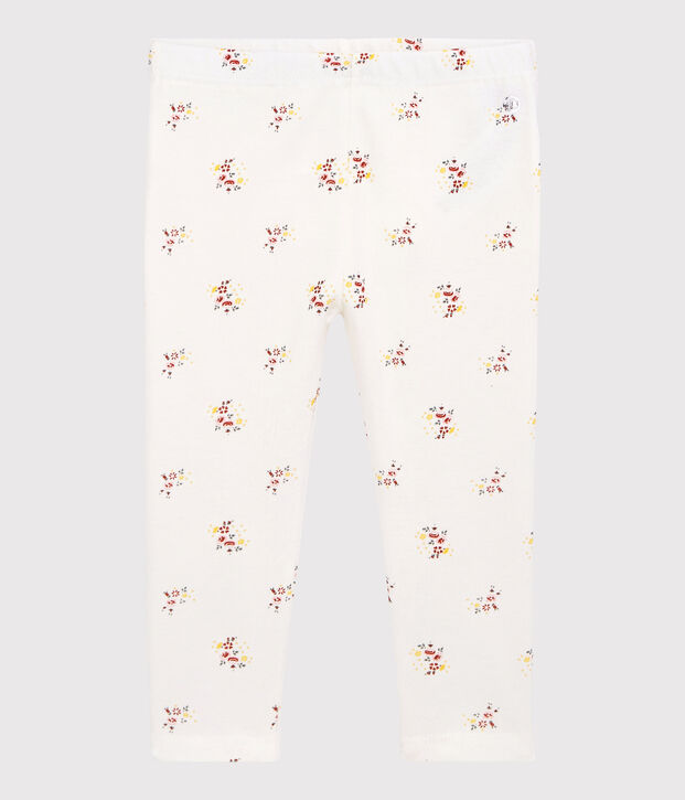 Baby Girls' Print Cotton Leggings white/multicolor