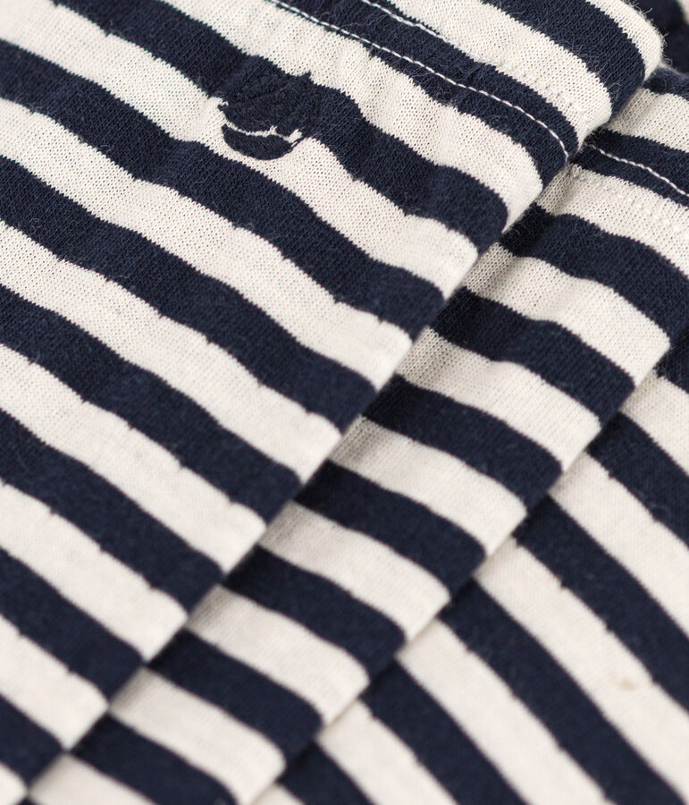 Girls' tube knit leggings blue/white