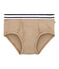 men's milleraie striped briefs BRINDILLE brown/MARSHMALLOW white