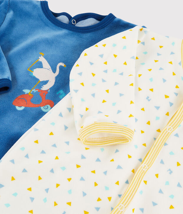 Velour infant sleep suit duo multicolor