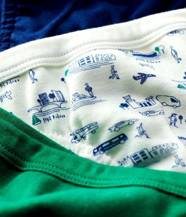 Boys' Transport Print Cotton Briefs - 3-Pack multicolor