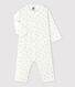 Babies' Footless Paw Print Cotton Sleepsuit