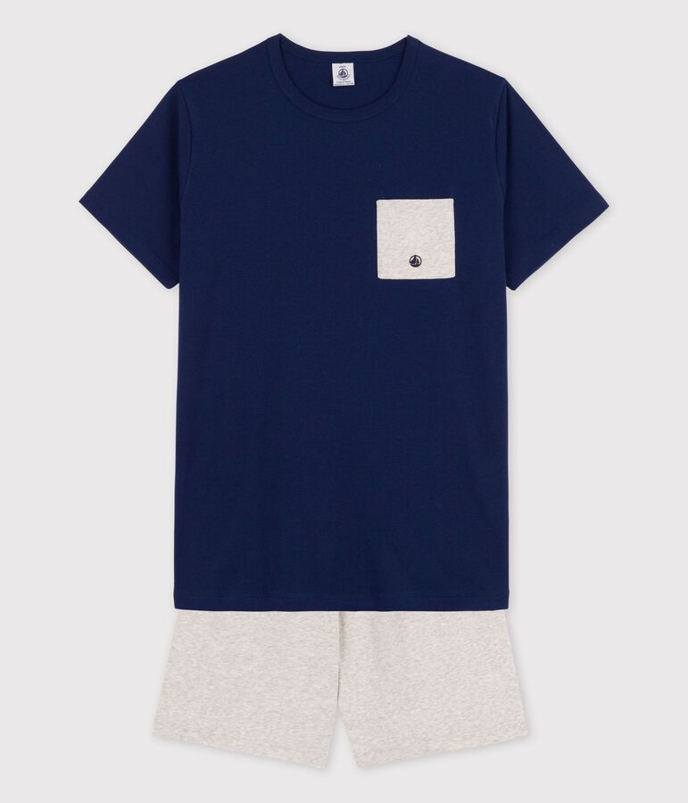 Boys' Midnight Blue Organic Cotton Short Pyjamas blue/grey