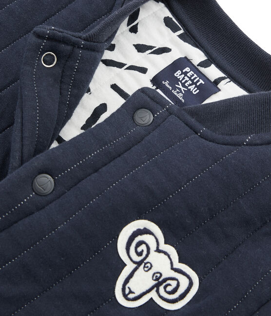 Baseball jacket Jean Jullien SMOKING blue