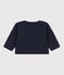 Babies' Quilted Tube Knit Cardigan SMOKING blue