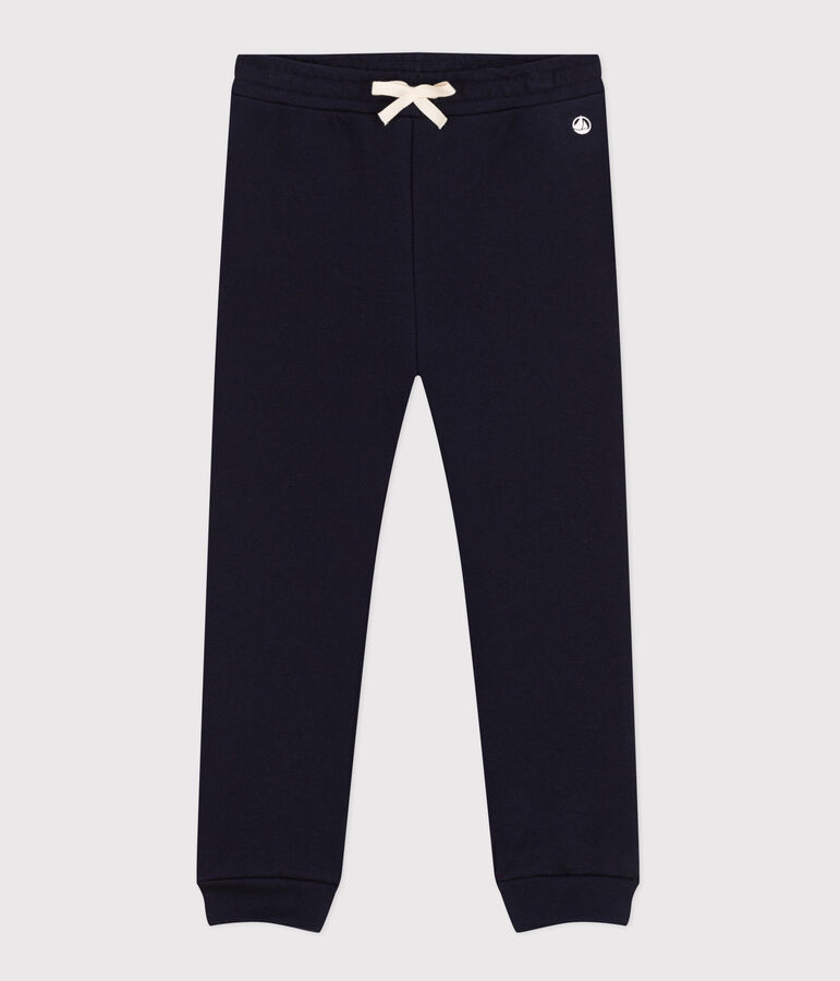 Girls' fleece jogging bottoms blue