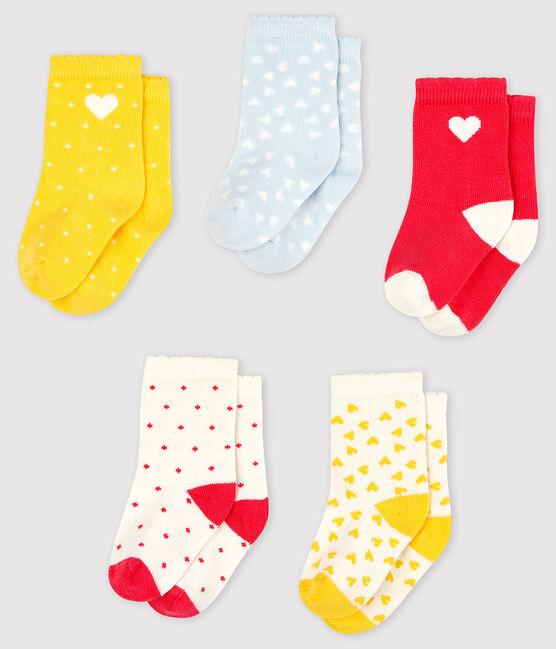 Baby Girls' Patterned Socks - 5-Pack variante 1