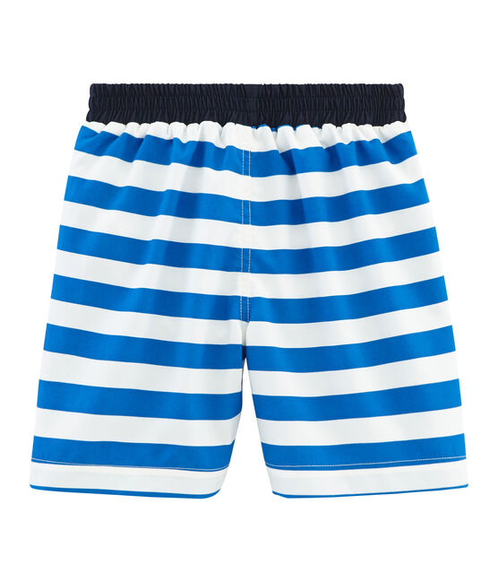 Boys' Beach Shorts RIYADH blue/MARSHMALLOW white