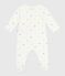 Babies' heart-print velour pyjama suit white/multicolor
