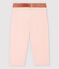 Girls' Jersey Cropped Lycra Leggings MINOIS pink