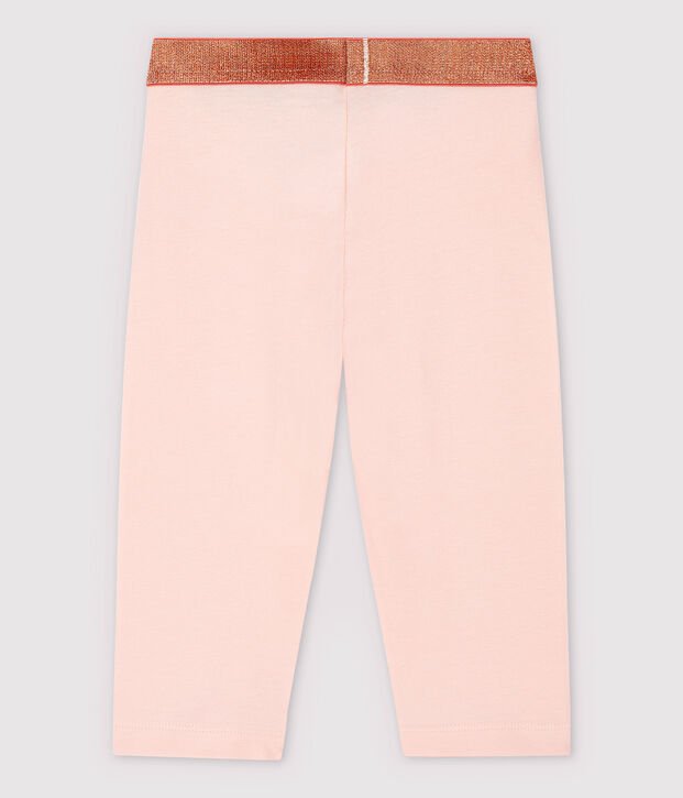 Girls' Jersey Cropped Lycra Leggings pink