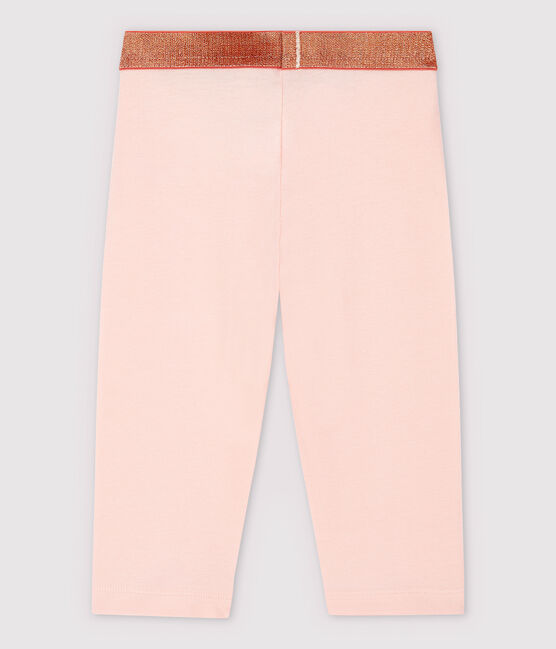 Girls' Jersey Cropped Lycra Leggings MINOIS pink