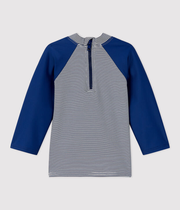 Babies' UV-Resistant Recycled T-Shirt blue/white