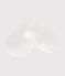 Babies' mittens in plain cotton MARSHMALLOW white