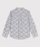 Boys' Poplin Shirt ECUME white/MULTICO white