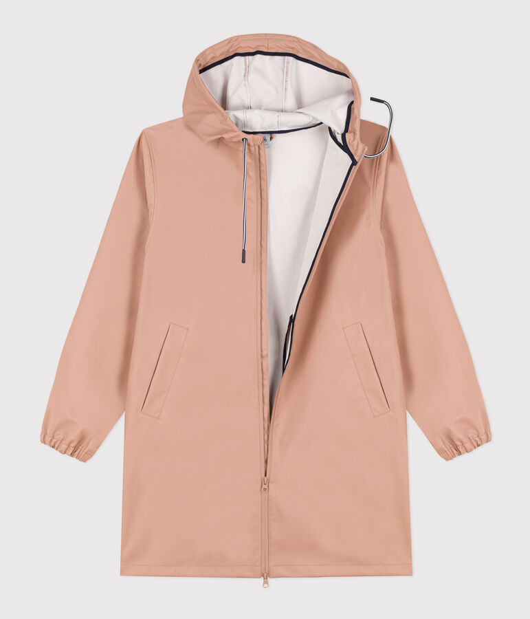 Unisex Long Light Recycled Fabric Raincoat beige