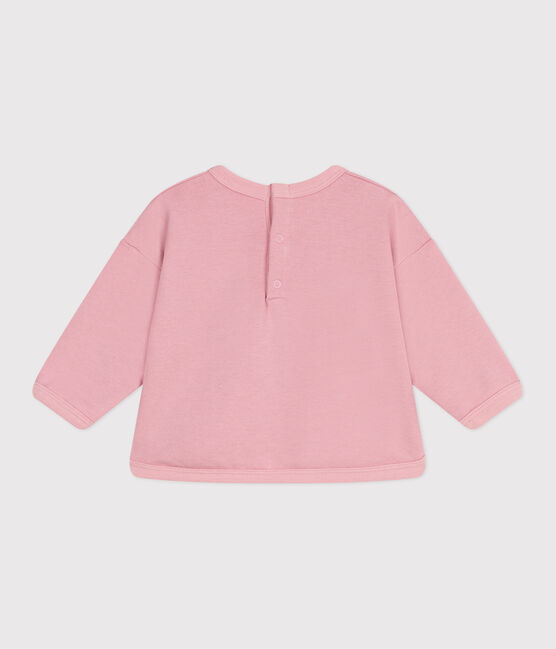 Plain cotton baby sweatshirt CHARME pink