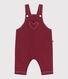 Babies' long-leg coloured denim dungarees