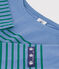 Children's cotton Breton top blue/green