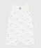 Babies' sleeveless short cotton jumpsuit printed with turtles white/multicolor