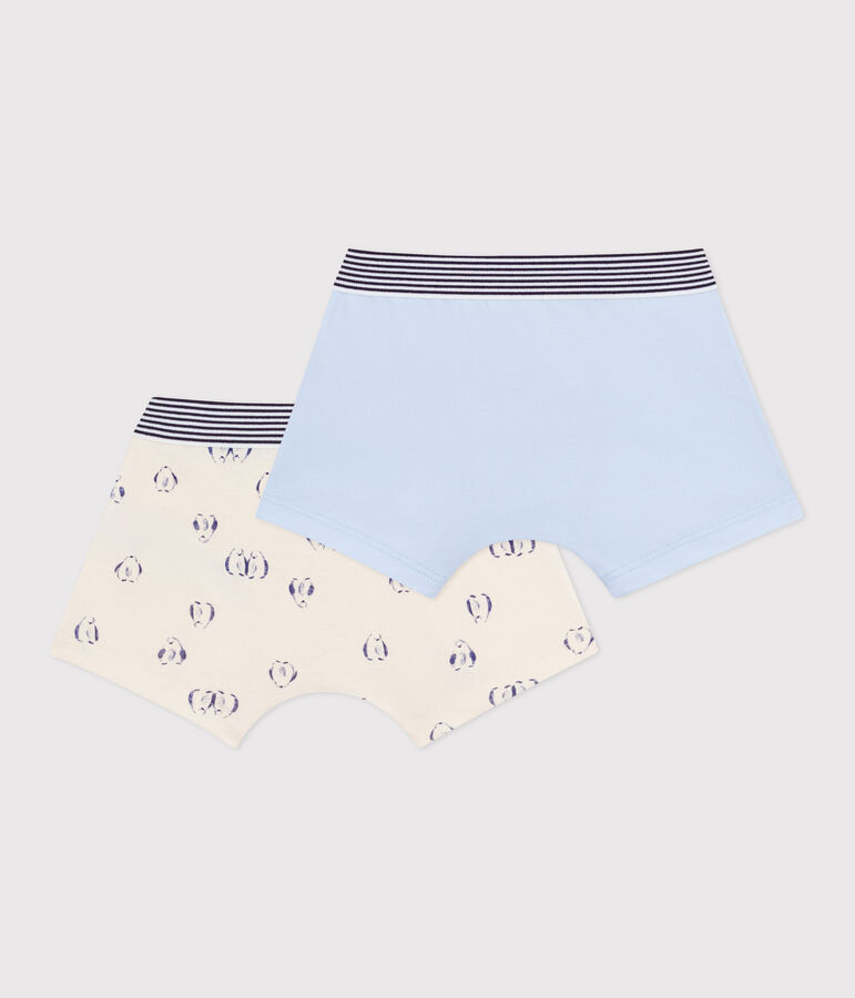 Pack of children's penguin-print cotton boxers multicolor