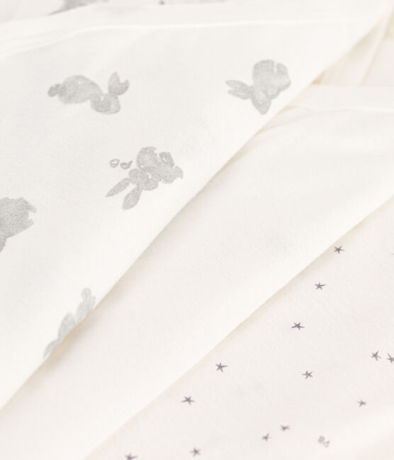Wrapover Short-Sleeved Rabbit Bodysuits - Pack of 3 variante 1
