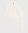Children's polka dot printed cotton pyjamas MARSHMALLOW white/MULTICO white