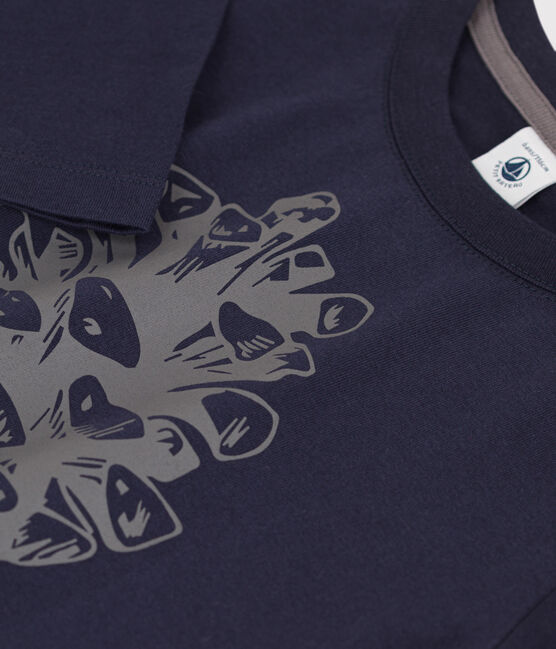 Boys' Long-Sleeved Cotton T-Shirt SMOKING blue