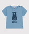 Babies' Plain Short-Sleeved Jersey T-Shirt AZUL blue