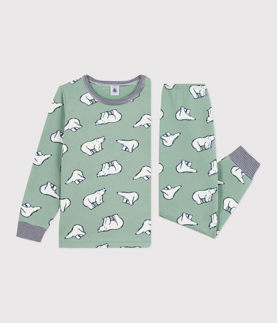 Children's pyjamas in bear-print fleece SAULE /MULTICO