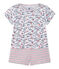 Baby boy's 2-piece shortie pyjamas ECUME white/MULTICO white