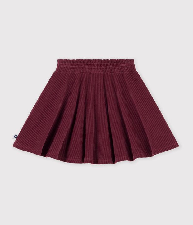 Children's short plain cotton skater skirt TRUFFE