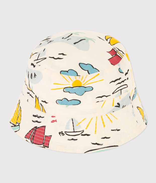 Baby's Poplin Explorer Sun Hat Ecru/multicolor