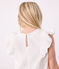 Children's short-sleeved cotton dress MARSHMALLOW white/ARGENT grey