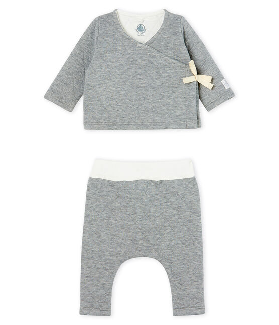 Babies' Tube Knit Clothing - 2-piece set SUBWAY CHINE CN grey