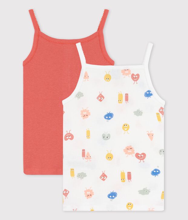 Girls' Feelings Cotton/Lyocell Vest Tops - 2-Pack multicolor