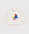 Babies' plain and boat patterned cotton sweatshirt MONTELIMAR CHINE